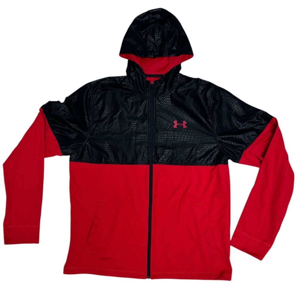 Under Armour Hooded, All Season Gear, Loose, Jacket Zip Up, Mens Large, EUC